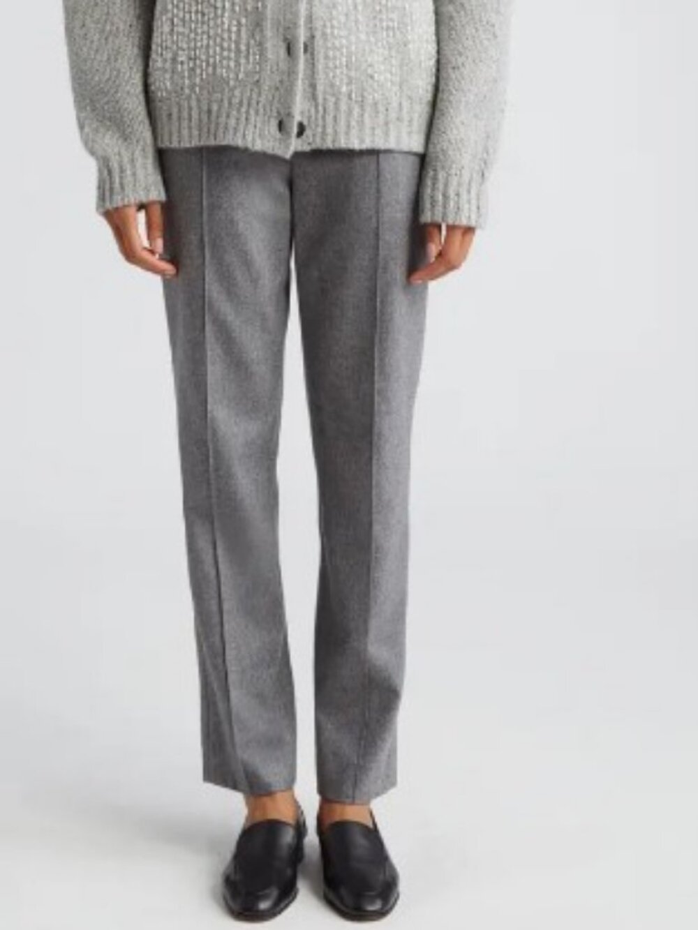 Maria McManus  Slim Fit Pintuck Stretch Wool & Cashmere Trousers